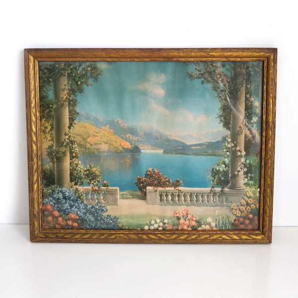 1920s R Atkinson Fox "Blue Lake" Framed Print