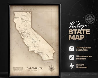 在庫わずか　貴重　アメリカ　マップ　地図　カリフォルニア　ポスター　包装紙 在庫わずか 貴重 アメリカ マップ 地図 カリフォルニア ポスター