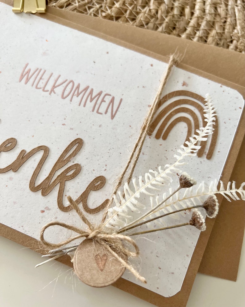 Glückwunschkarte Regenbogen zur Geburt zur Taufe neutral Etsy.de