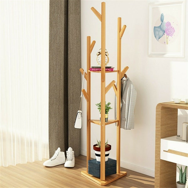Bamboo Coat Rack Etsy