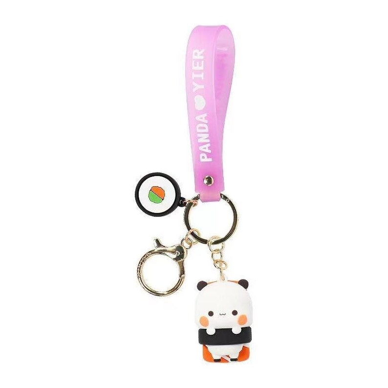 Cute Peach and Goma Cat Keychain Gift Trendy Bubu Dudu Etsy