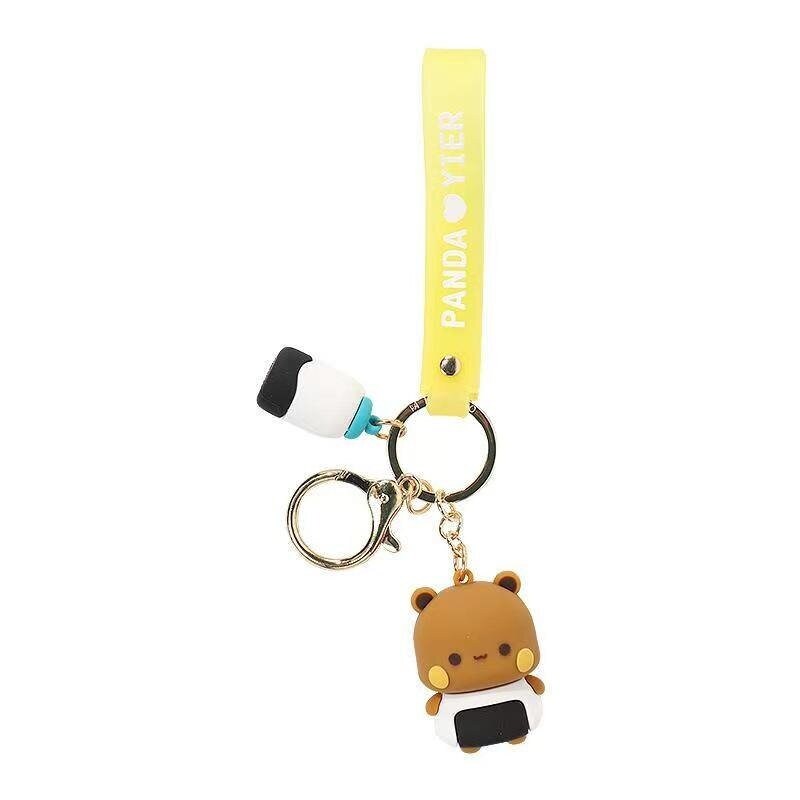 Cute Peach and Goma Cat Keychain Gift Trendy Bubu Dudu Etsy