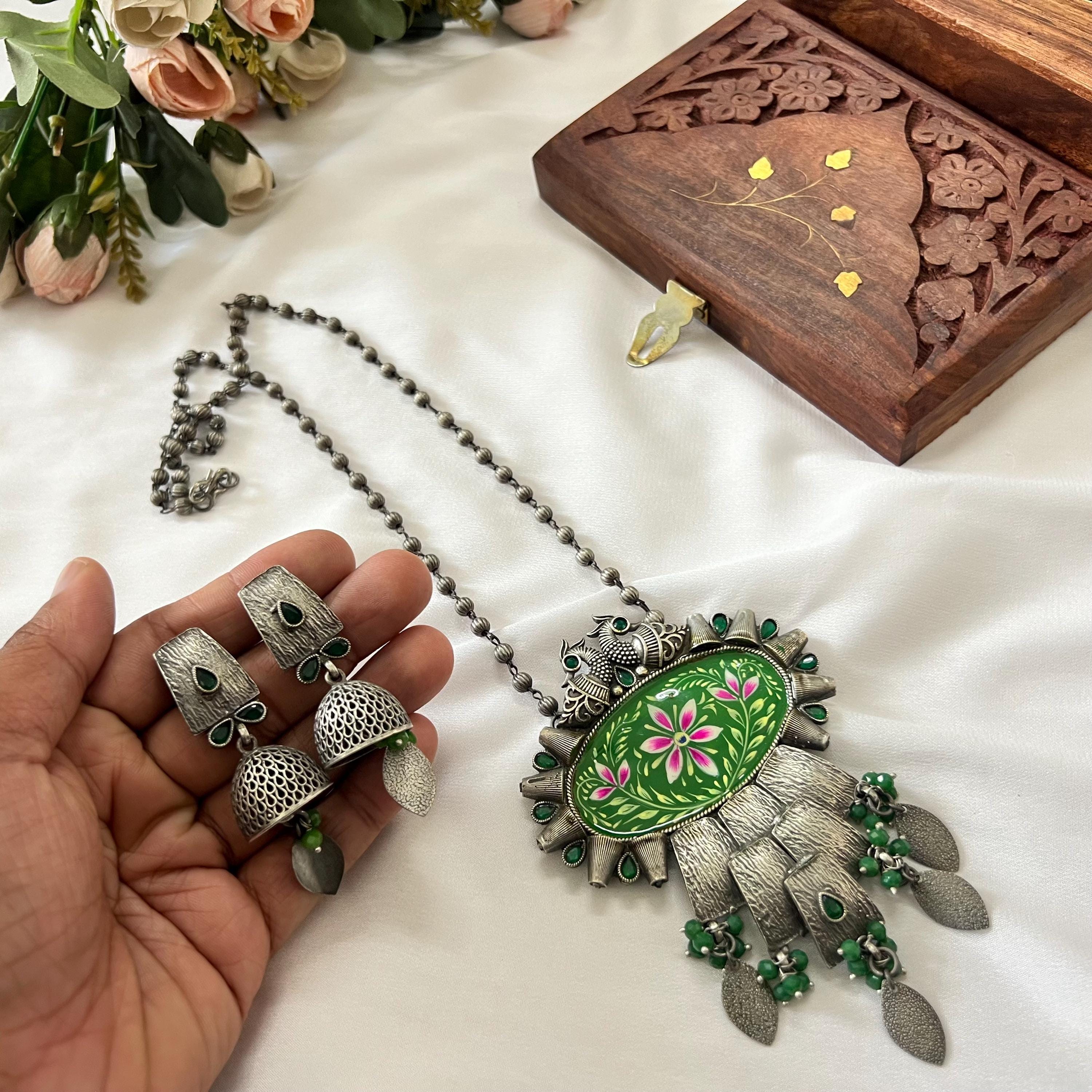 Chain Necklace Amman Jewellery Set Price Vintage Hand Painted