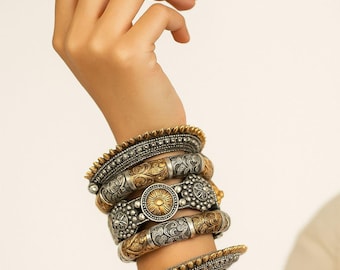 CHRISTIAN DADA　Crow Bangle CHRISTIAN DADA Crow Bangle Victorian Seed Pearl Silver & 18K