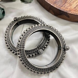 Oxidized Brass Bangle Set: Antique Finish Bohemian Bracelets