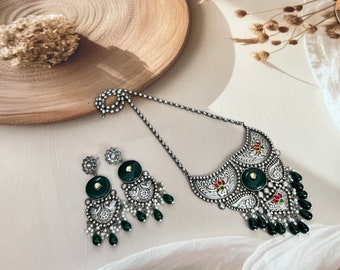 vintage jewelryえす Vintage AURORA BOREALIS Rhinestone Tassel Necklace Glass