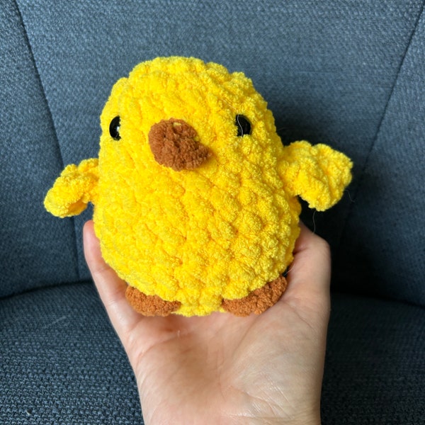 Chick Cosy Buddy Plushie- Bright Yellow-  Hand Crocheted!