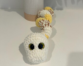 Fidget Fuzzy Snake Plushie- Fruit Collection (Banana)- Hand Crocheted with No Wire!