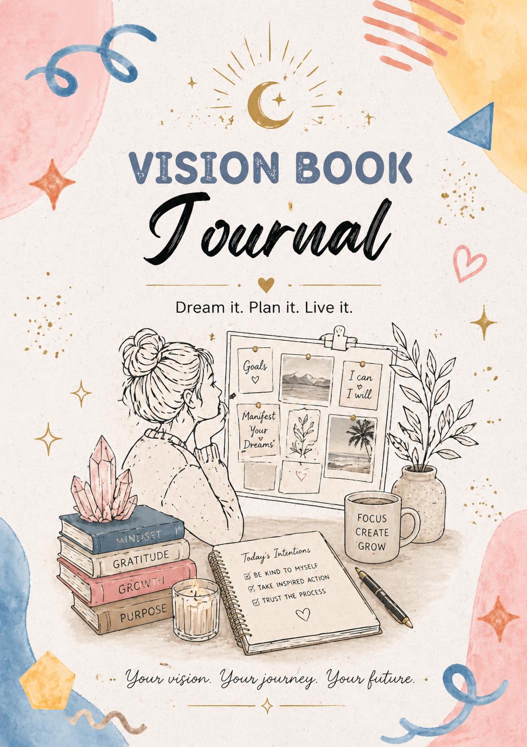 Vision Board Journal Printable Goal Setting & Manifestation Planner ...