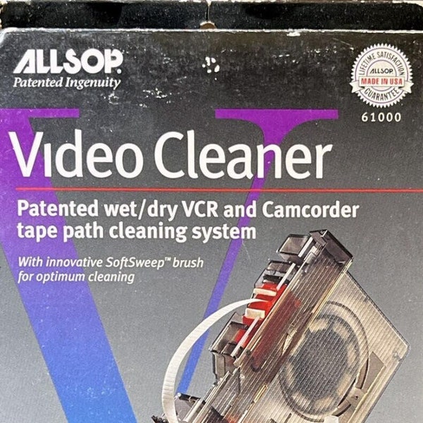 ALLSOP 3 VCR VHS Head Tape Drive Cleaner