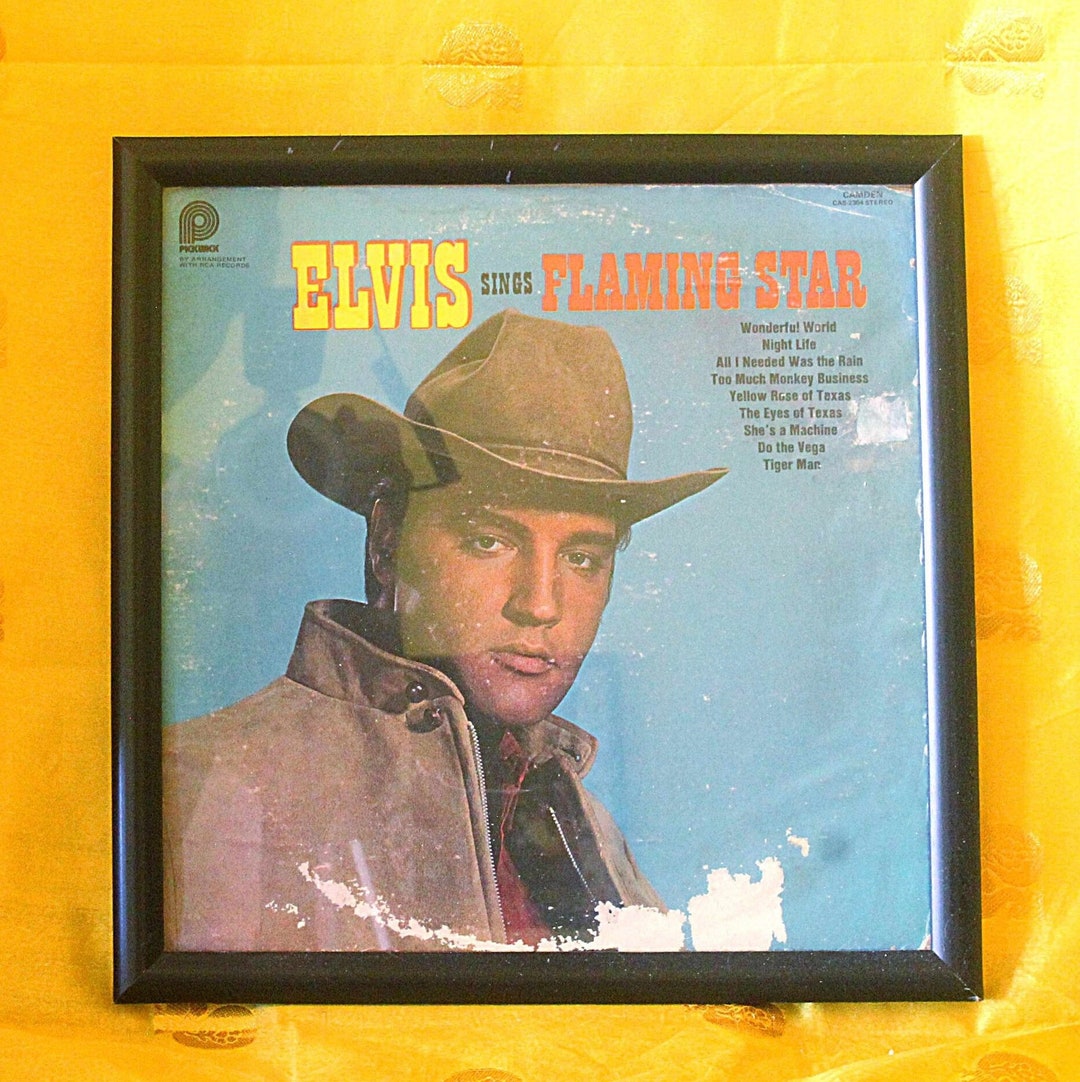 Elvis Sings Flaming Star Framed Album Artwork Etsy