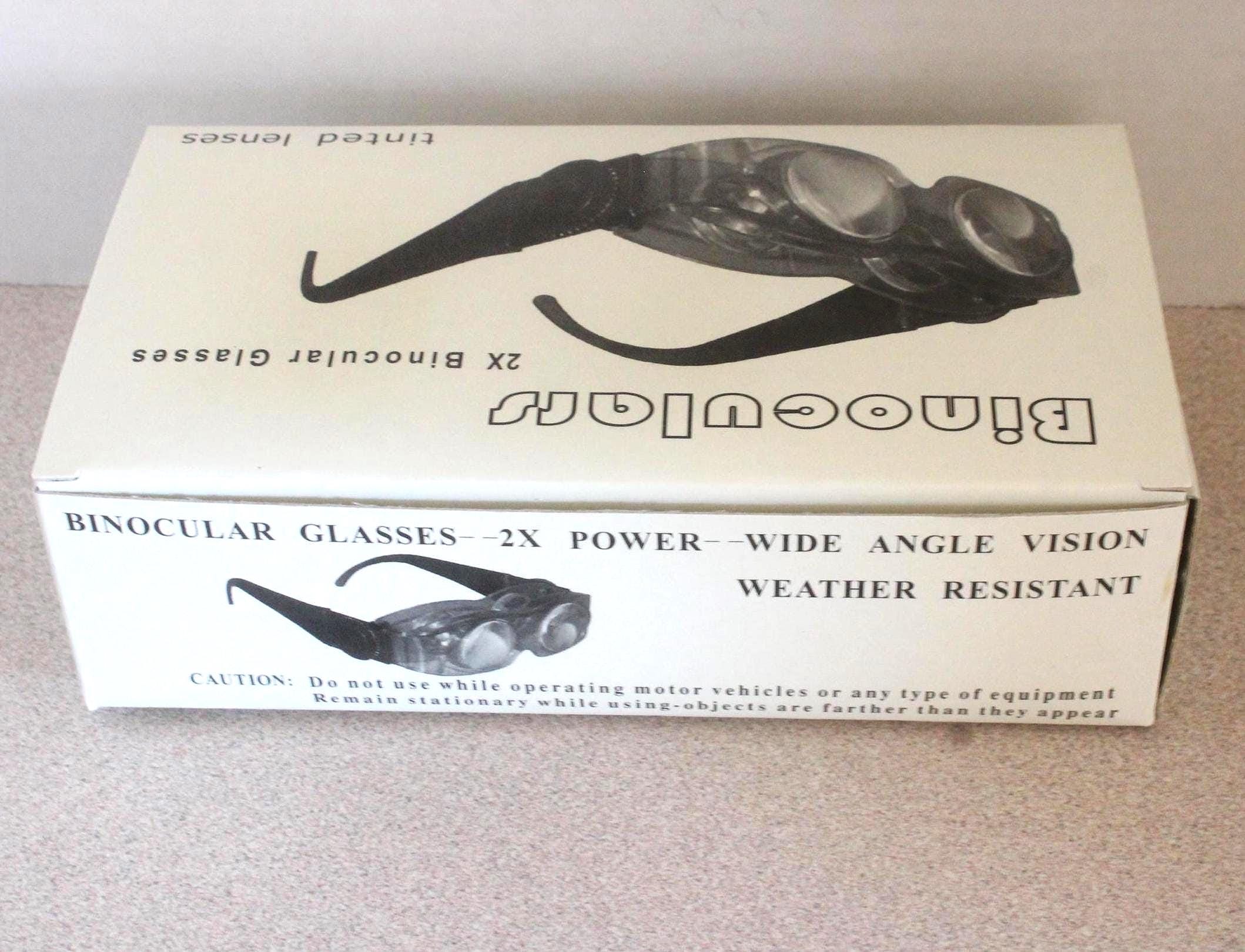 Vintage Race 2x Binocular Glasses Wide Angle Vision Weather Resistant