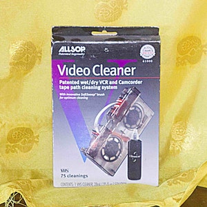 VCR Head Cleaner/VHS Head Cleaner - VHS Video Head Cleaner for VHS/VCR  Players Dry Technology No Fluid Required