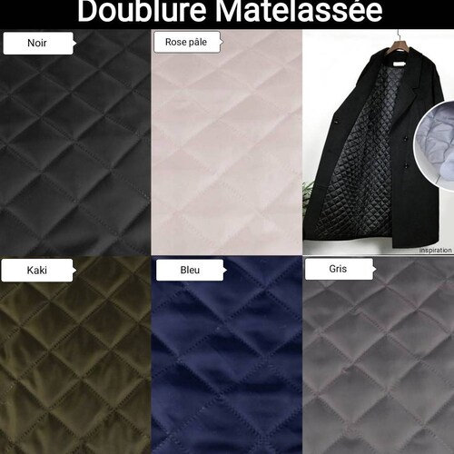 Padded Quilted Satin Lining Fabric 150cm 59 Wide Etsy