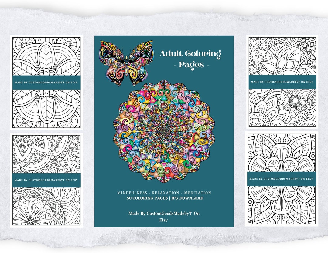 Adult Color Patterns Mandala Coloring Pages: Intricate Patterns Adult Coloring Book by ...