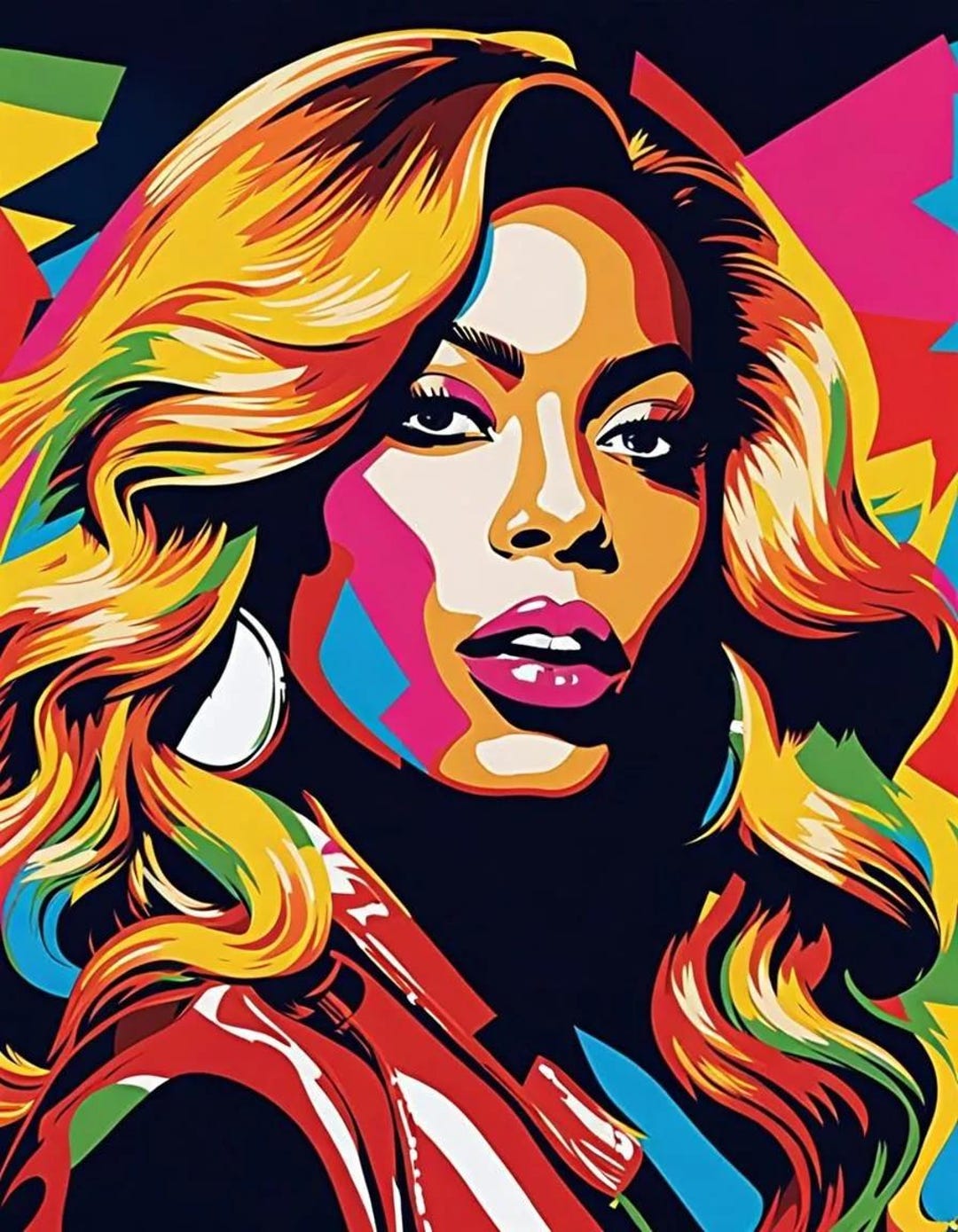 Beyonce Abstract Art PNG Instant Download to Make Pictures, Posters, T ...