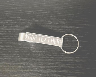 keyring bottle opener, personalised bottle opener