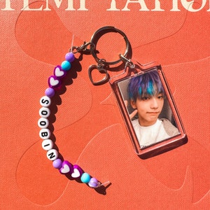 TXT Bias Keychains KPOP Yeonjun HueningKai Soobin Beomgyu Taehyun The Name Chapter HYBE Beaded