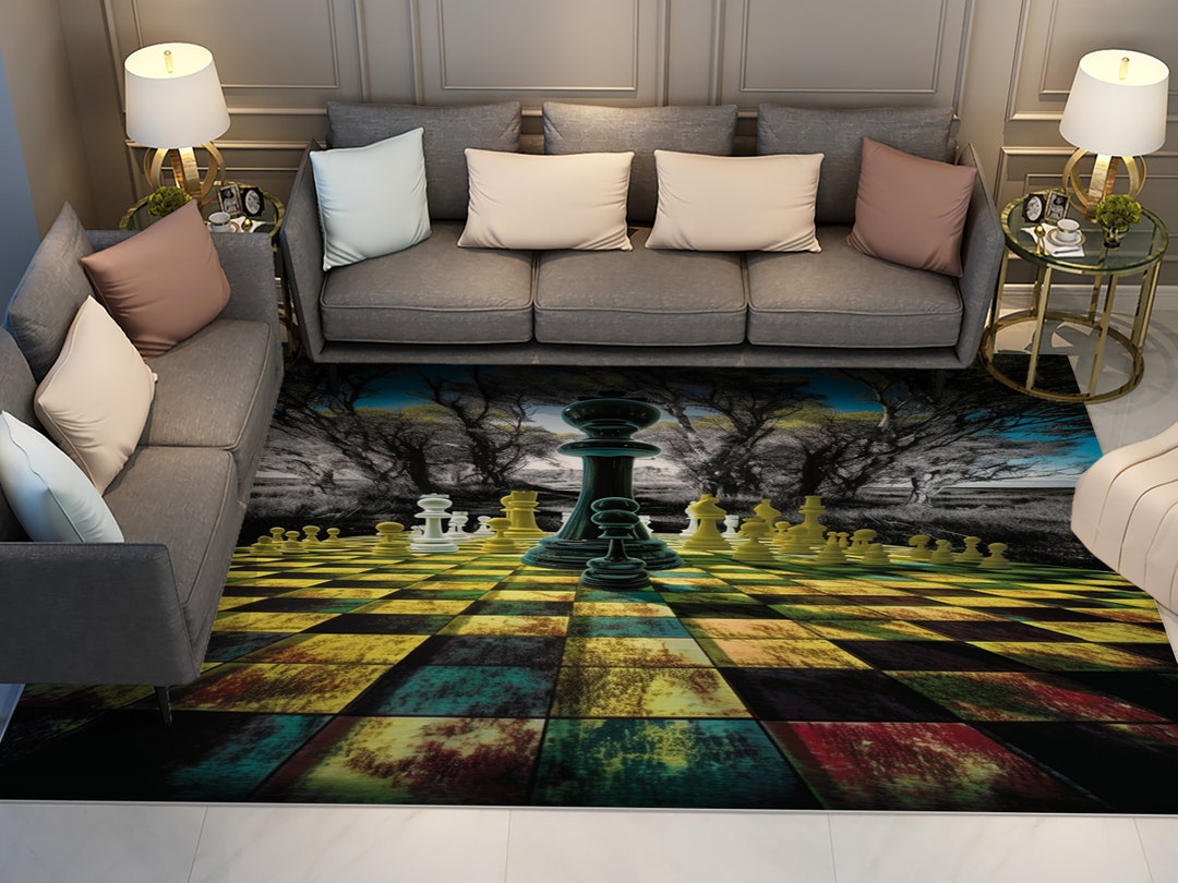 Chess Rug,chess World Rug,chess Set Rug,game Room Rug, Kids Room Rug ...