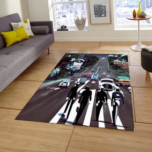 The Beatles Rug, The Beatles Gift, Music Rug, For Living Room Rug, Fan Rug, Area Rug, Non Slip Floor Rug, Saloon Rug, Digital Rug