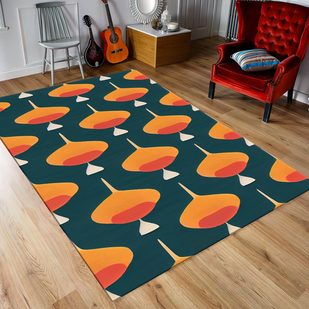 Mid Century Rug,mid Century Modern Rug,mid Century Modern Area Rug,fun ...