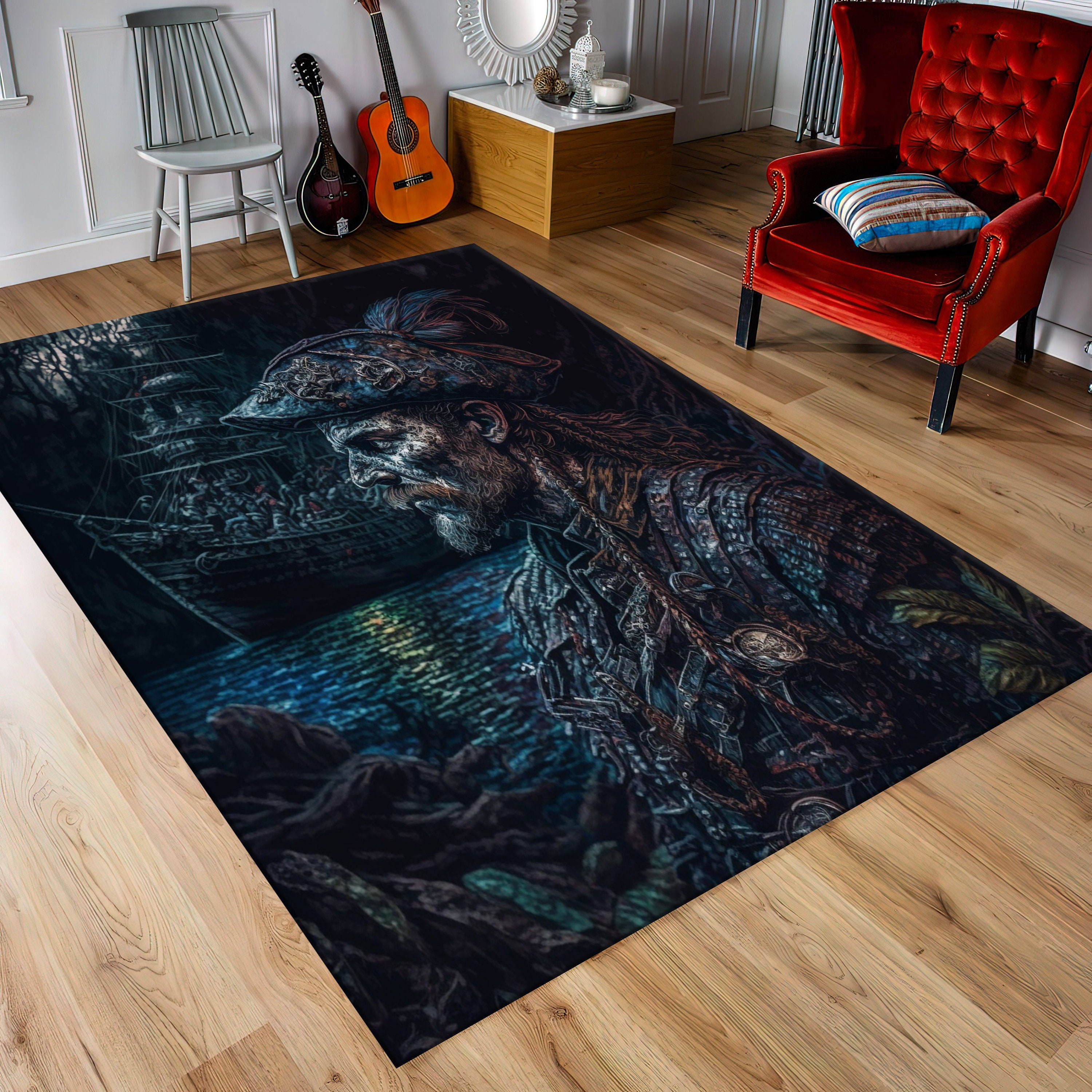 Pirate Rug Texture Pirate Rug, Pirate Ship Rug, Gothic Rug,pirate Decor Rug,nonslip Floor ...