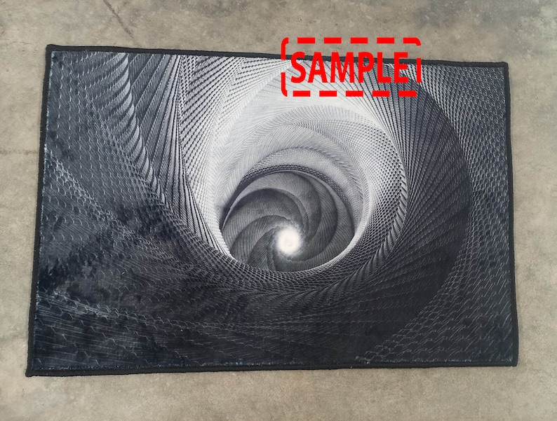 3D Vortex, Psychedelic Optical Illusion Rug, Vortex Rug, Decorative Rug ...