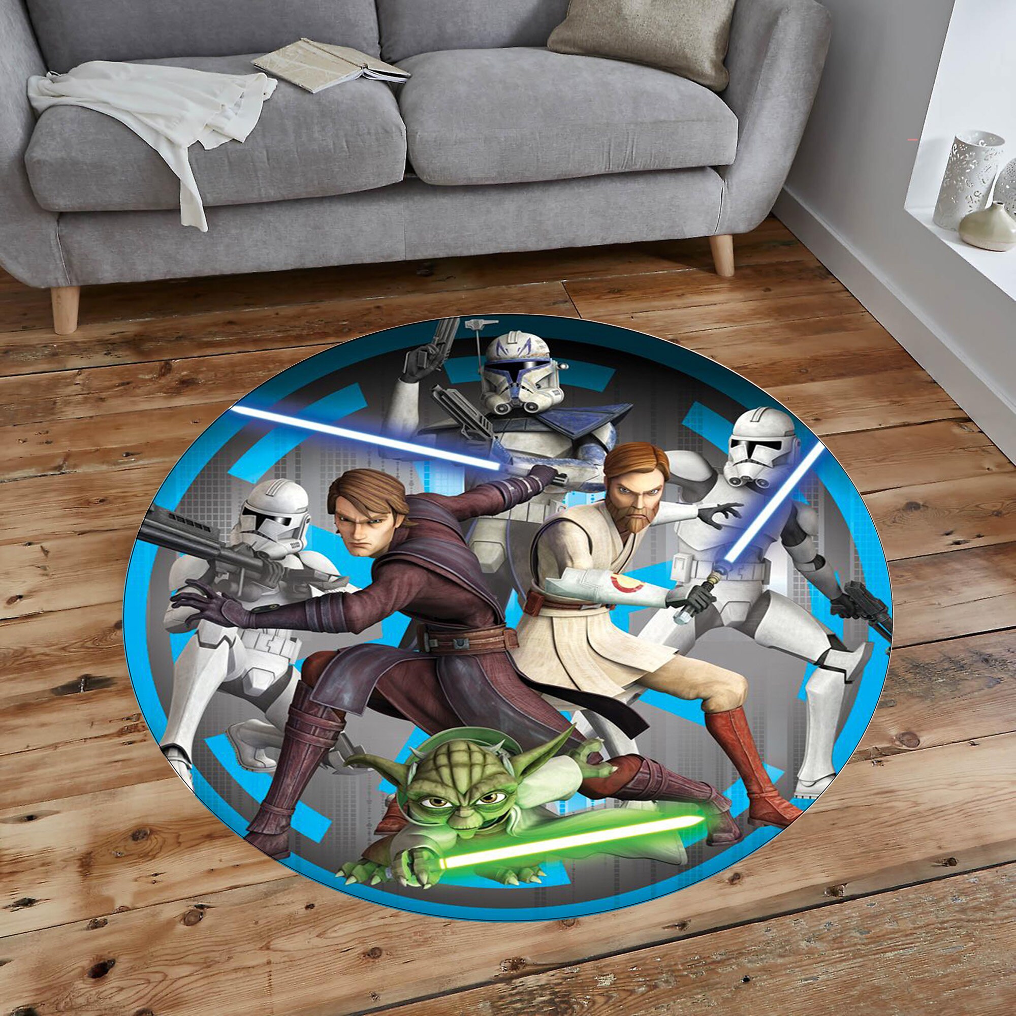 Yoda Rug Rug of Starwars Characters,starwars Rug,yoda Rug,obiwan Kenobi Rug,neon ...