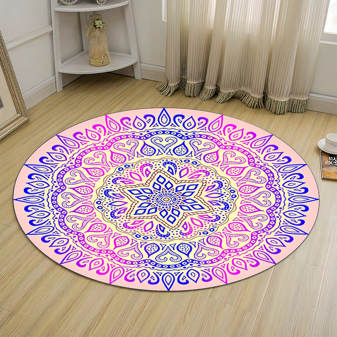 Psychedelic Optical Illusion Rug,vortex Rug,round Rug,trippy Rug,home ...