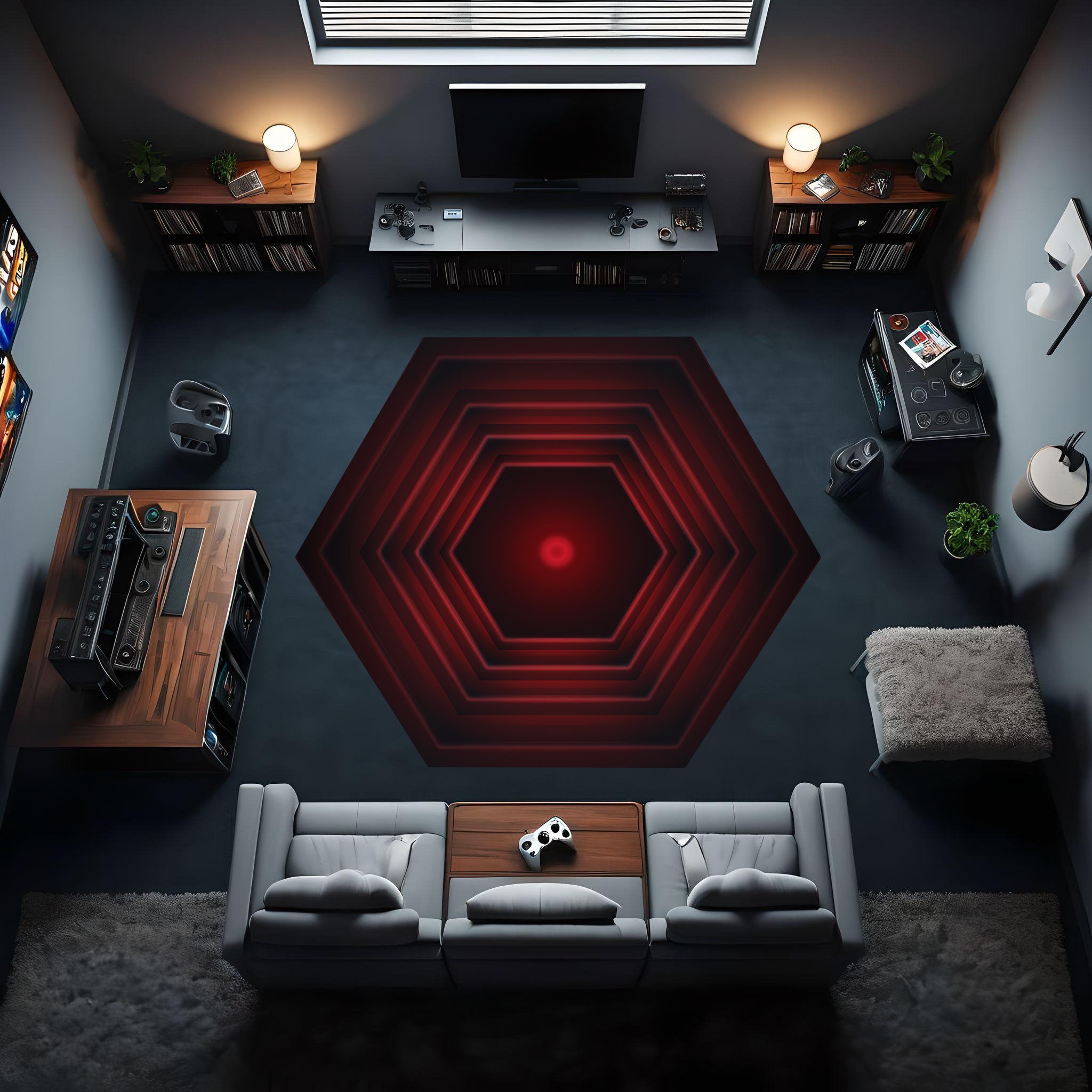 Hexagon Rug,vortex Rug,illusion Rug,psychedelic Rug,living Room Rug ...