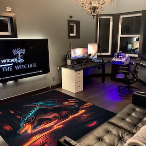 Dragon Rug, Legend Rug, Mythological Rug, Traditional Rug, Gift For Him/Her, Kids Room Rug, Fashion Rug, For Gaming Room, Fairy Tale