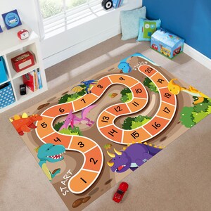 Tapijt voor kinderen, gametapijt, populair tapijt, racekleed, dinosaurustapijt, thematapijt, kaartcadeau, karpet, antisliptapijt, digitaal tapijt