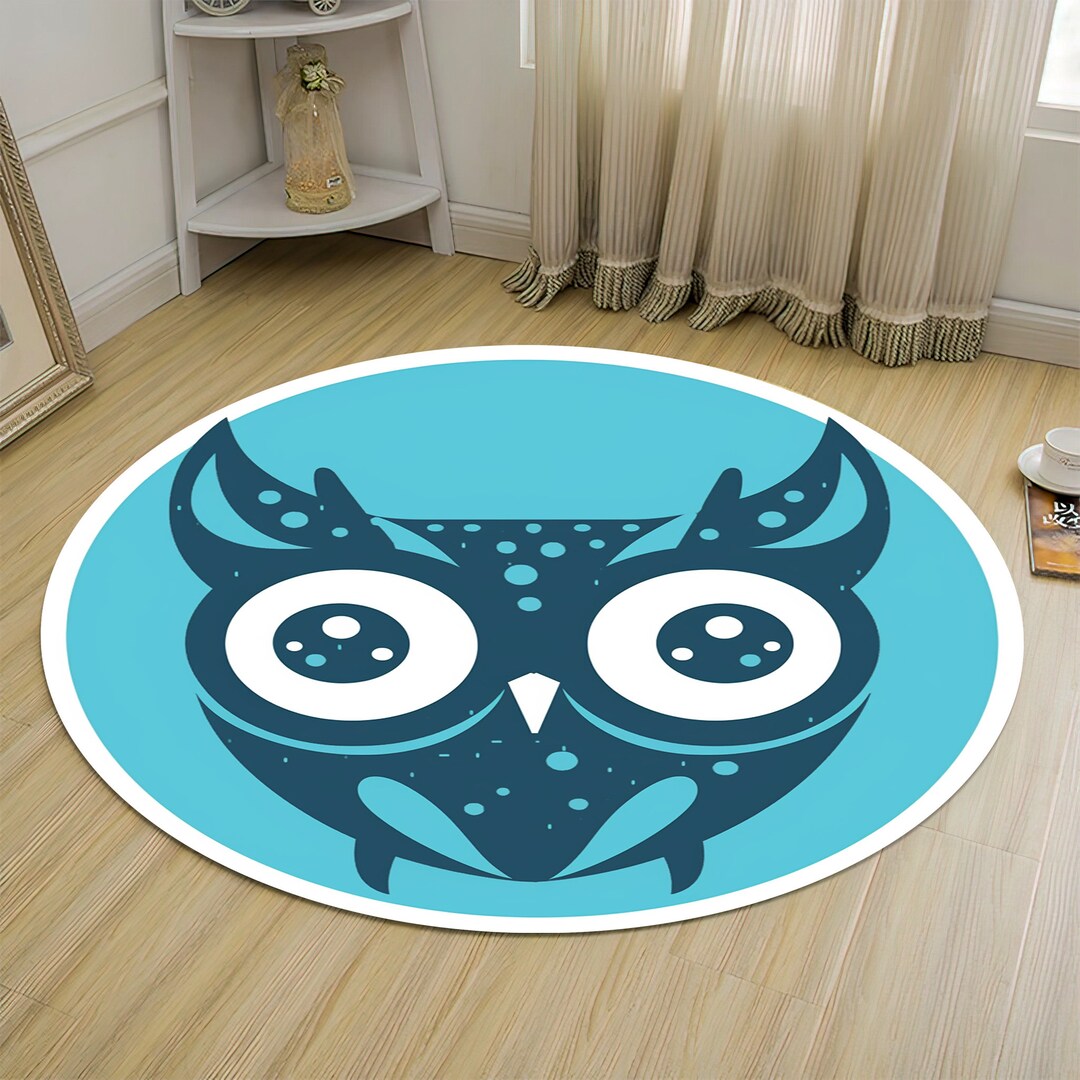 Owl Design Rug,round Rug,modern Rug,animal Themed Rug,popular Rug ...
