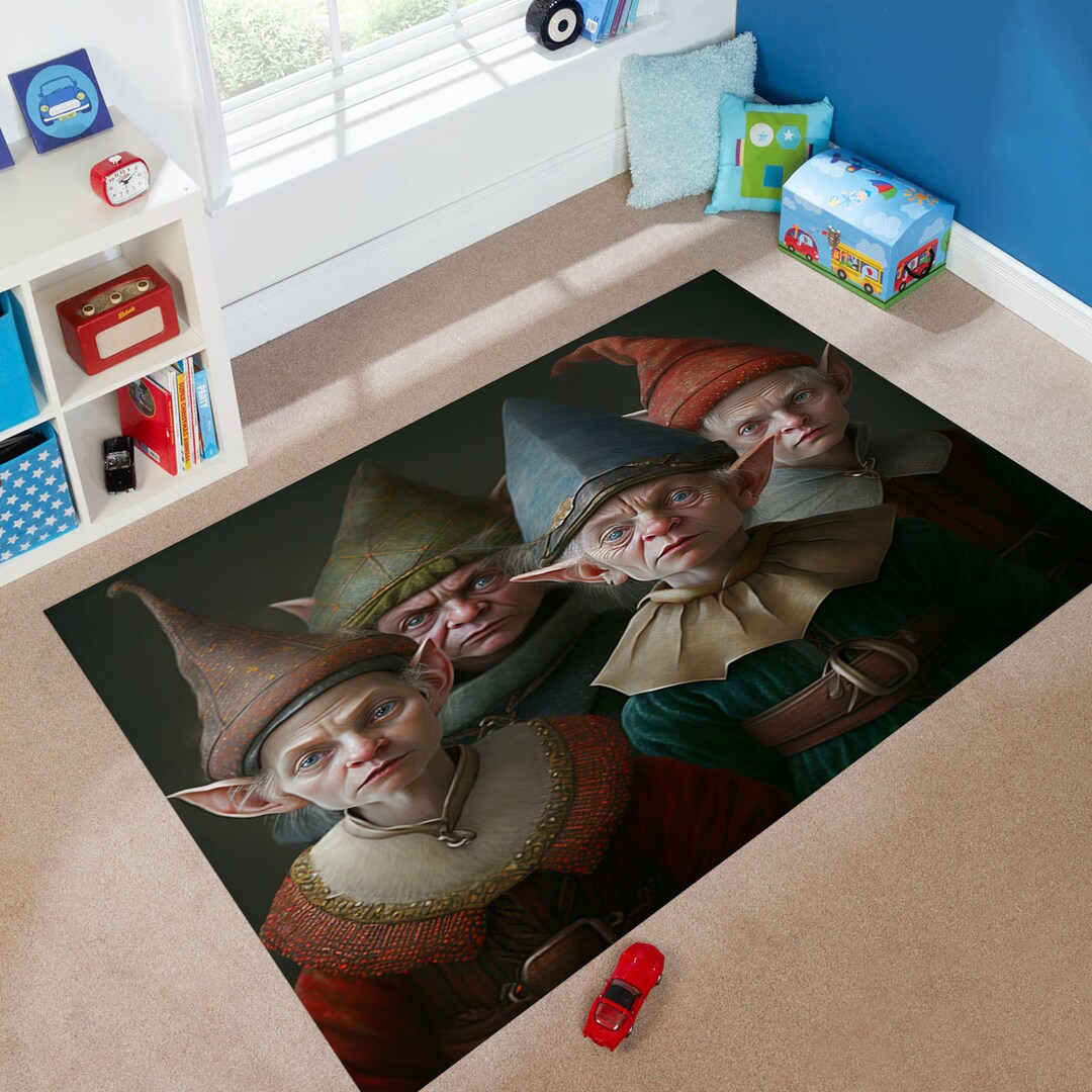 Elf Rug, Cartoon Rug, Famous Characters, Rug for Kids, Gift Rug, Area ...