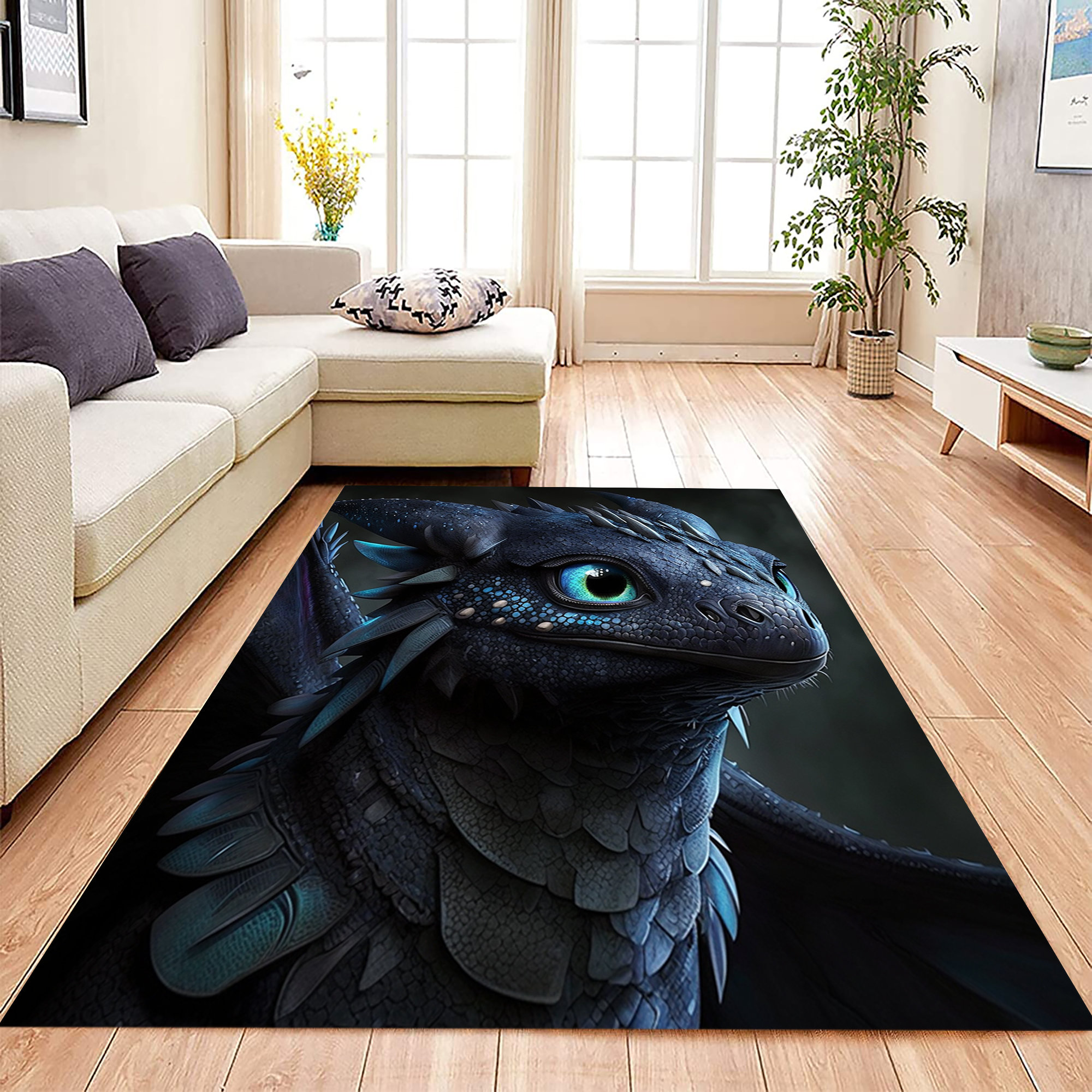 Dragor Rug Night Fury Rug, Dragon Rug, Legend Rug, Mythological Rug, Gift for Him ...