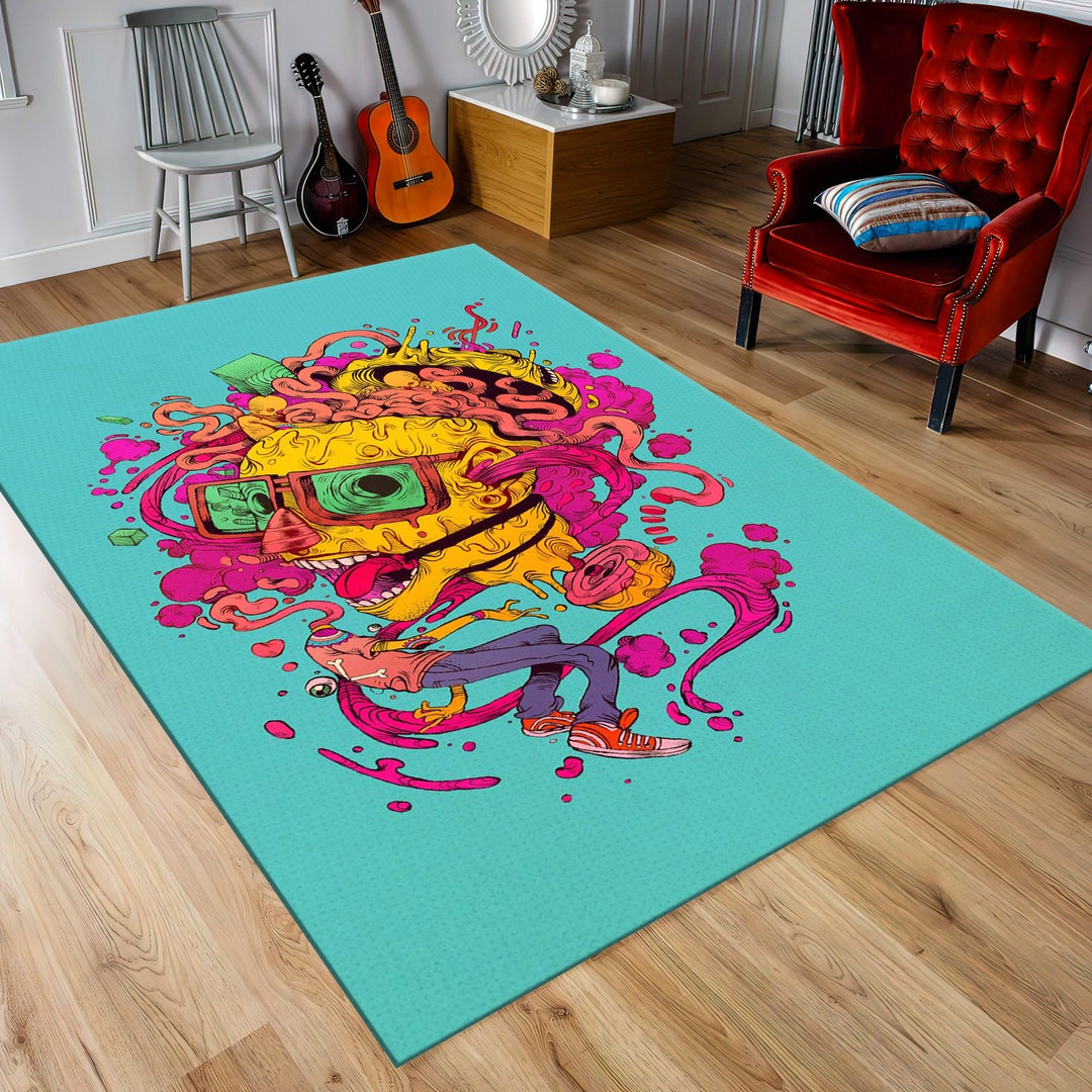 Futuristic Rug, Skull Rugs, Robot Rug, Brain Rug, Human Rug, Modern ...