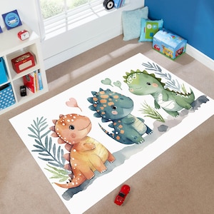 Tapis dinosaure, tapis éducatif, cadeaux dinosaure, tapis de décoration d'intérieur, tapis animalier, tapis à thème, carpette, tapis pour enfants, tapis antidérapant
