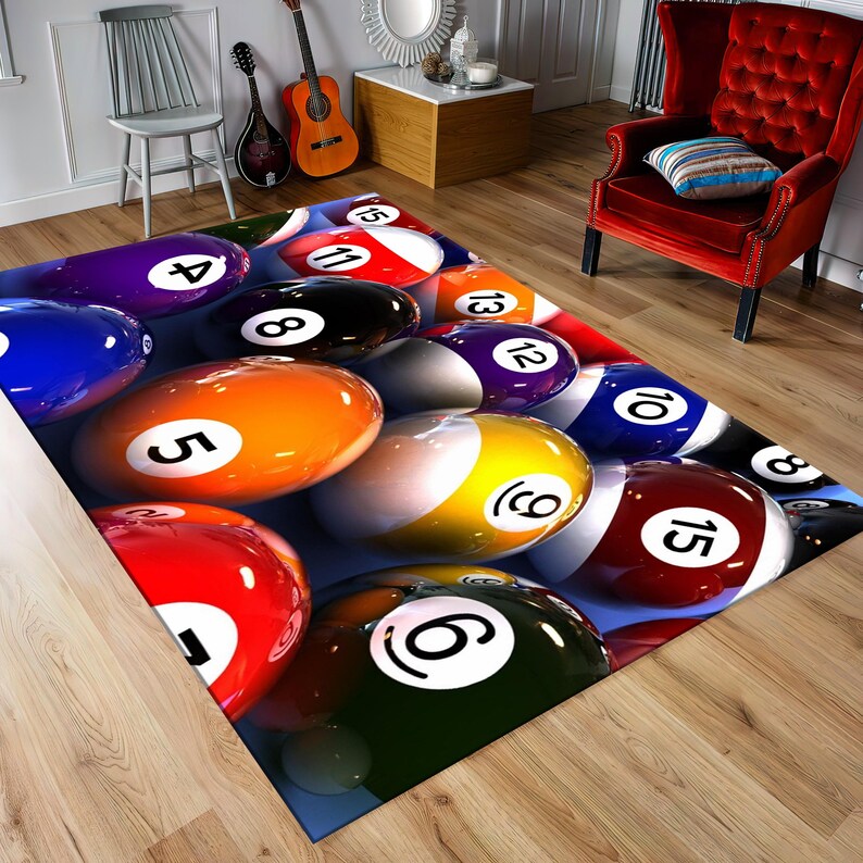Nice Pool Table Rugs Billiards Rug,pool Rug,billiards Fan Club Decor,popular Game,game Room ...