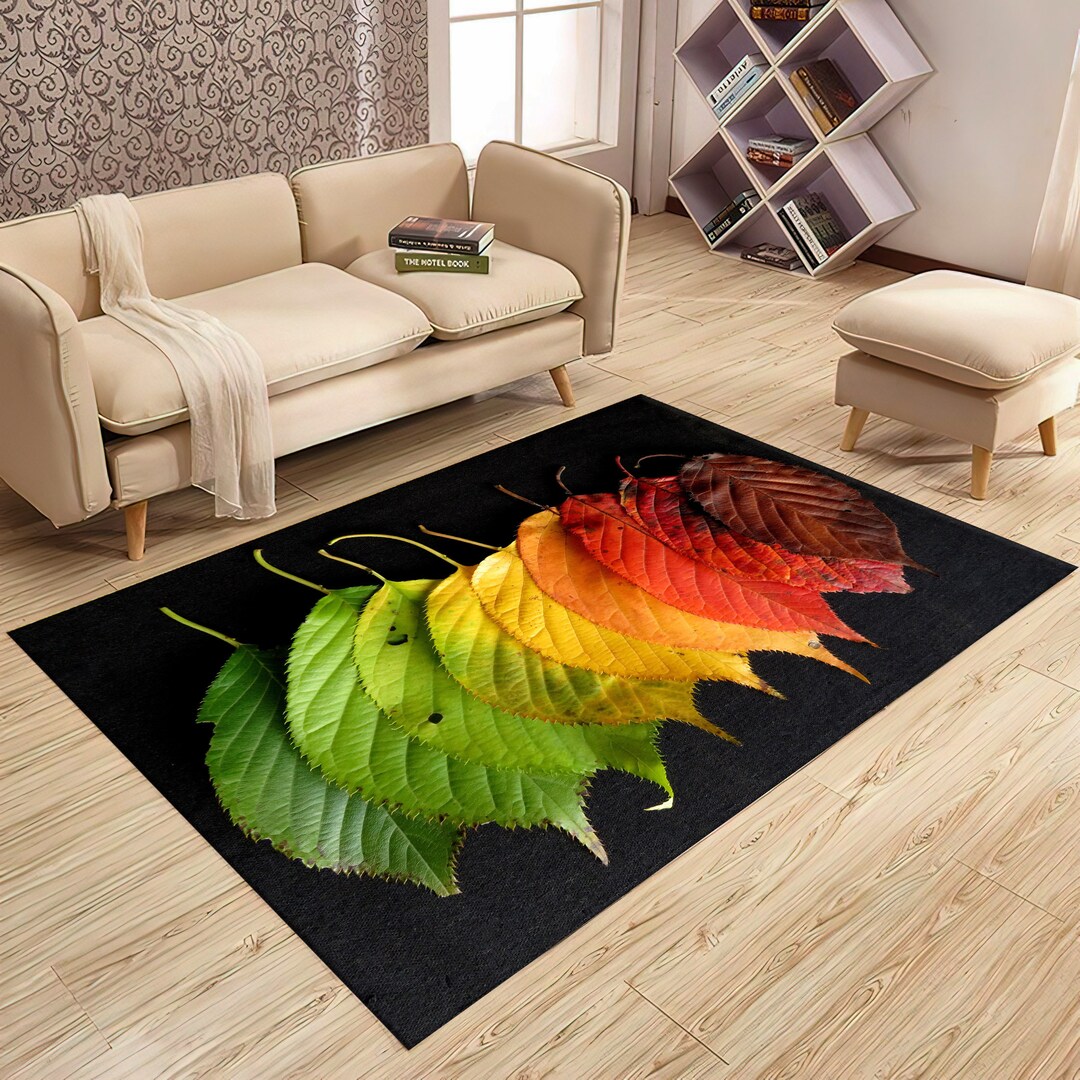 Always Give Thanks, Leaves Art, Leaf Rug, Color Leaves Rug, Leaves ...