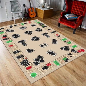 Monopoly Rug,Board Game Rug,Money Rug,Popular Game,Living Room Rug,Colorful Rug,Modern Area Rug,Abstract Rug,Printed Rug,Game Room Rug