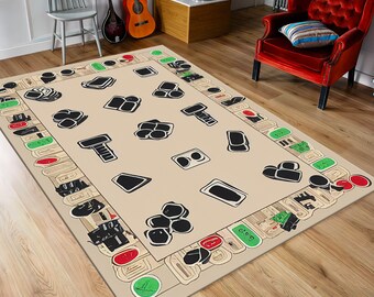 Monopoly Rug,Board Game Rug,Money Rug,Popular Game,Living Room Rug,Colorful Rug,Modern Area Rug,Abstract Rug,Printed Rug,Game Room Rug