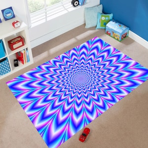 Psychedelic Optical illusion Rug, Vortex Rug, Trippy Rug, Home Decor, Custom Rug, Area Rug, Rug for Living Room, Non Slip Rug, Digital Rug
