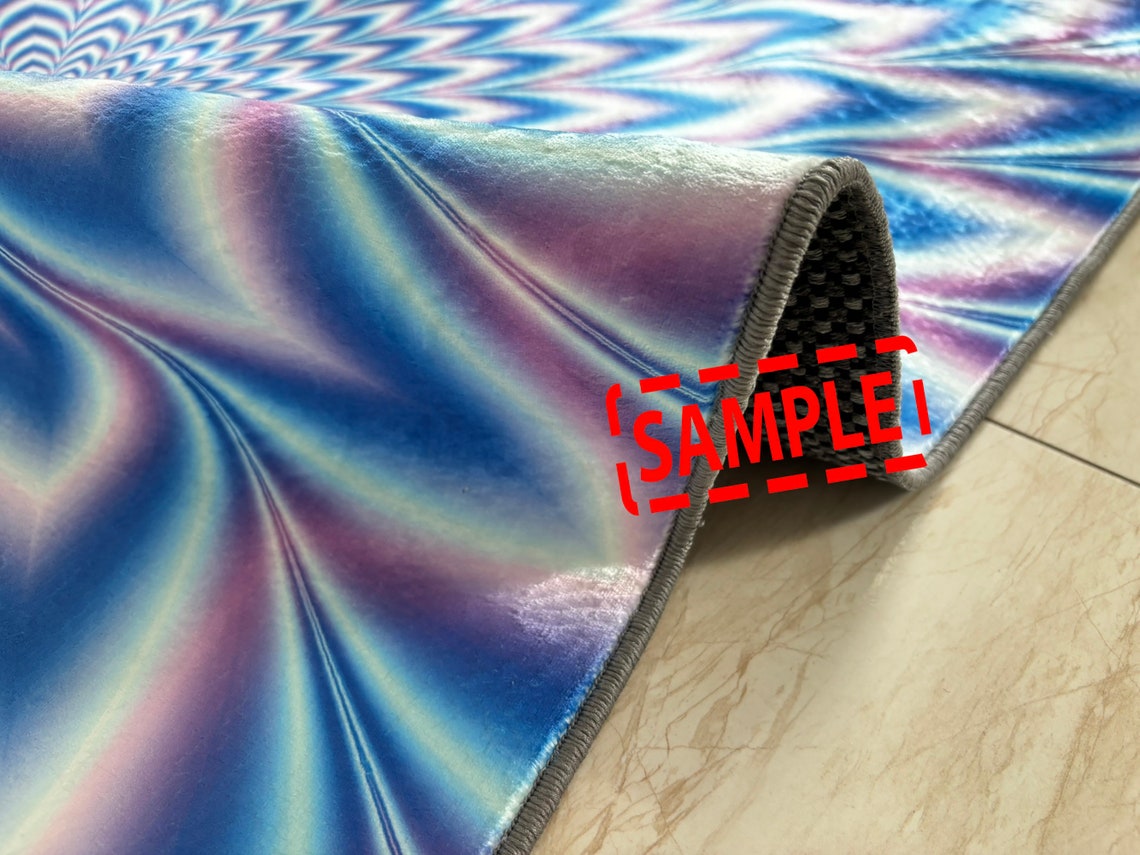 Digital Rug Psychedelic Optical Illusion Rug, Vortex Rug, Trippy Rug, Home Decor ...