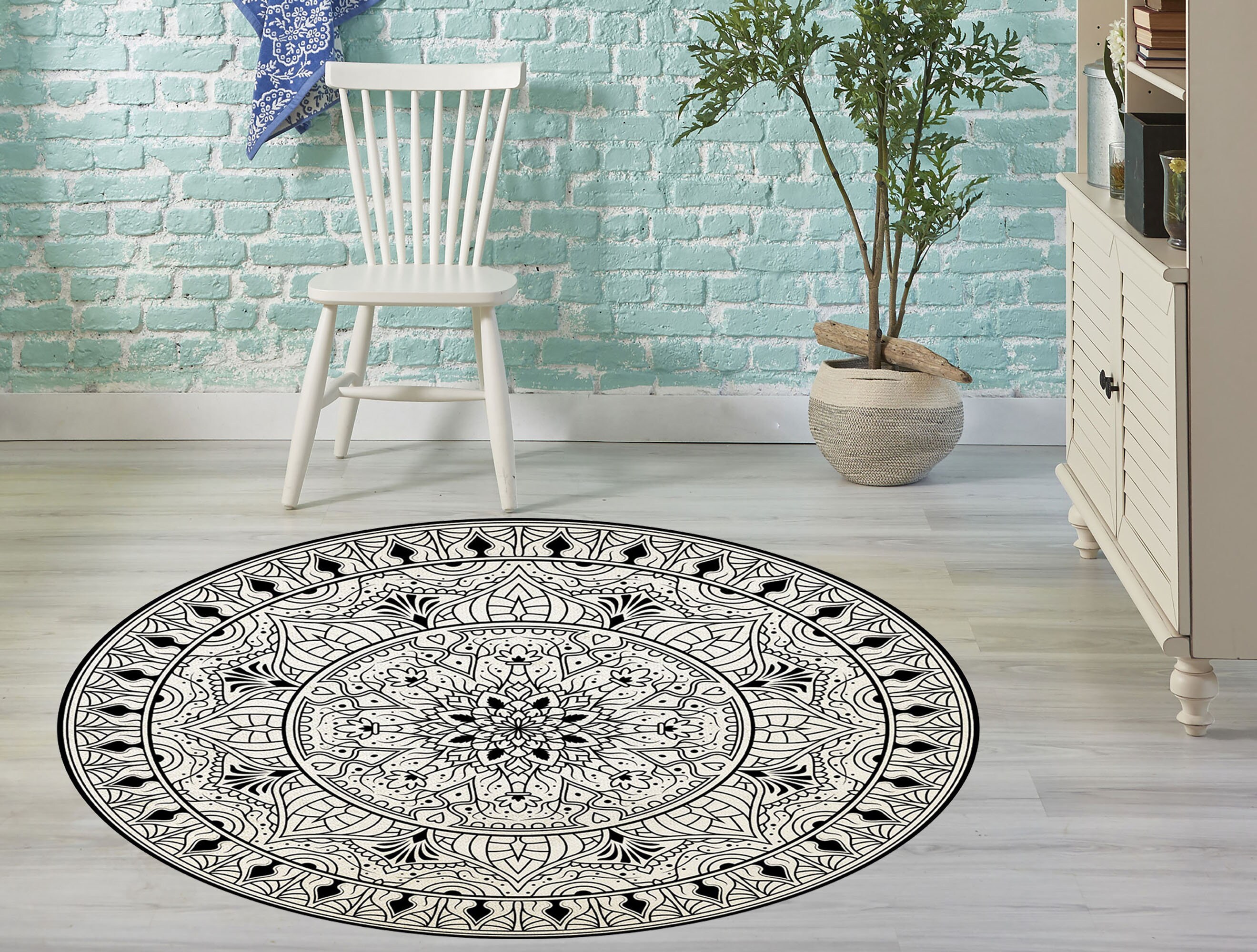 Psychedelic Holographic Round Rug