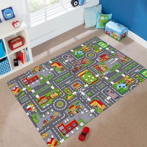 Traffic Rug,Car Racing Rug,Children's Play Mat,Road Rug,Car Rug,Road Mat,Cars Mat,Play Rug,Kids Rug, Kids Room Rug, Street Rug,Car City Rug