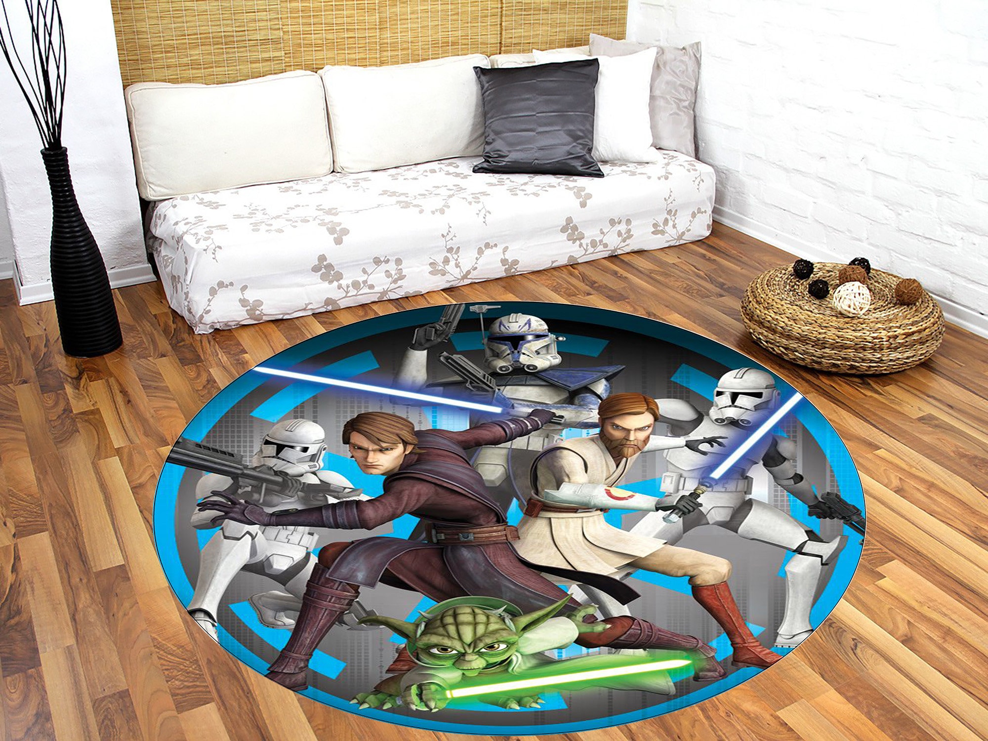 Yoda Rug Rug of Starwars Characters,starwars Rug,yoda Rug,obiwan Kenobi Rug,neon ...