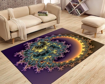 Fraktal Teppich, Mandelbrot Teppich, Individueller Teppich, Individueller Teppich, Moderner Teppich, Geschenk Teppich