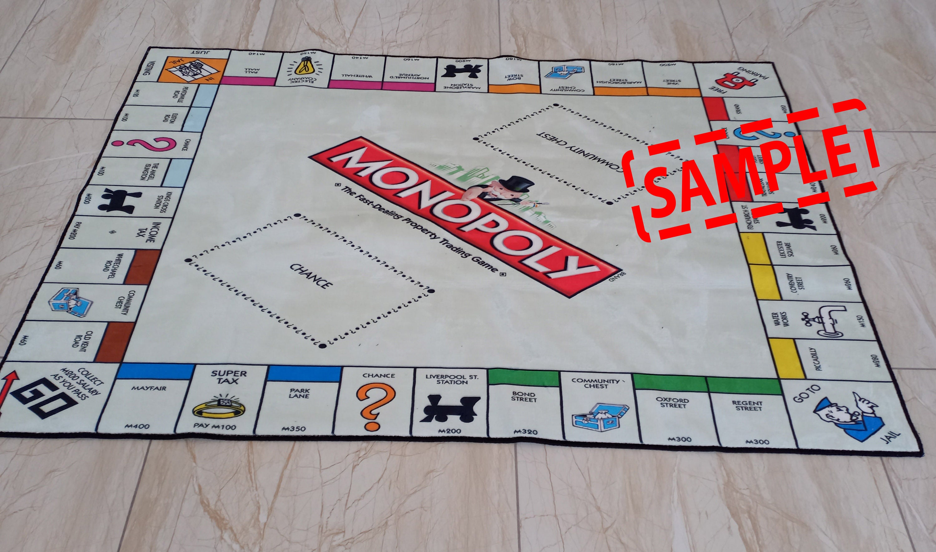 Monopoly Design Rug Monopoly Rug,board Game Rug,money Rug,popular Game,living Room Rug ...