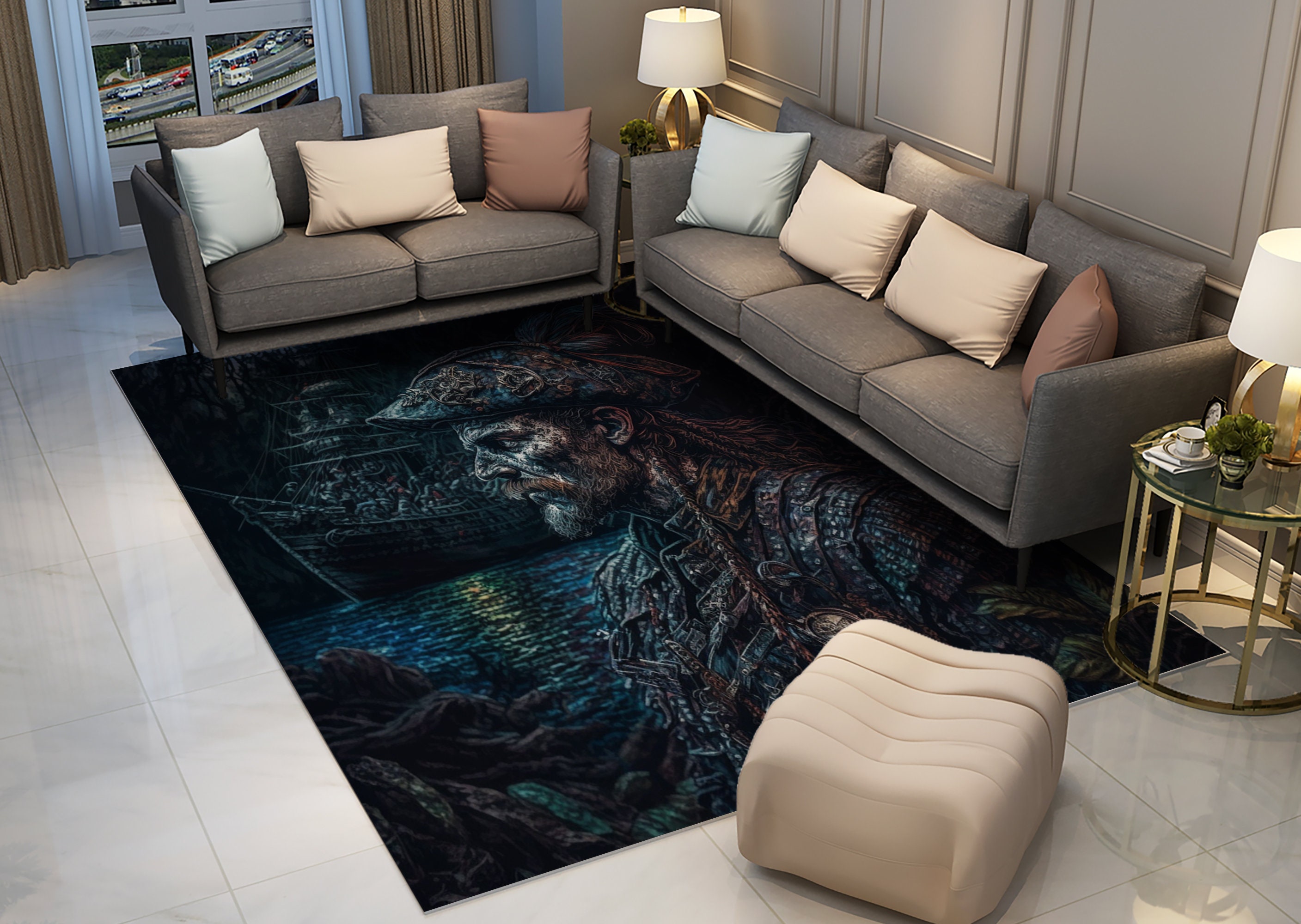 Pirate Rug Texture Pirate Rug, Pirate Ship Rug, Gothic Rug,pirate Decor Rug,nonslip Floor ...
