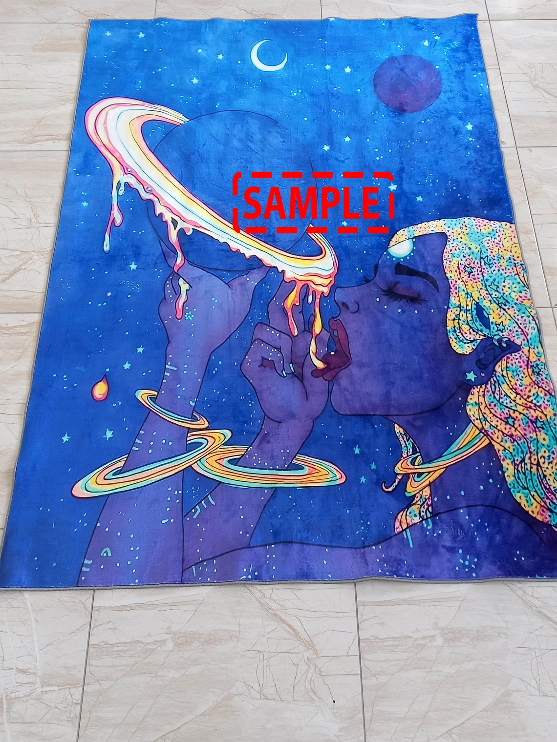 Coyote Rug, Neon Rug, Animal Themed Rug, Neon Art, Laser Rug, Gaming ...